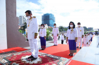 ឯកឧត្តមបណ្ឌិត អុិត សំហេង ដឹកនាំប្រតិភូរបស់ក្រសួង ថ្វាយកម្រងផ្កាគោរពវិញ្ញាណក្ខន្ធ ព្រះករុណា ព្រះបរមរតនកោដ្ឋ