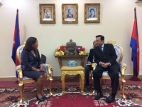 ឯកឧត្តមបណ្ឌិត អ៊ិត សំហេង ទទួលជួបសម្ដែងការគួរសម និងពិភាក្សាការងារ ជាមួយលោកជំទាវ Felicidate de Sousa Guterres