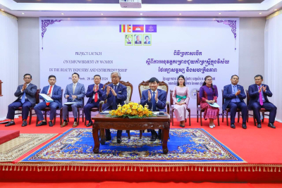 ឯកឧត្តម ហេង សួរ ចង់ឱ្យគម្រោងគាំទ្រស្ត្រីក្នុងវិស័យថែរក្សាសម្ផស្ស និងសហគ្រិនភាព ក្លាយជាកូនសោពង្រីកការបណ្តុះបណ្តាលជំនាញដល់ពលរដ្ឋខ្មែរកាន់តែច្រើន